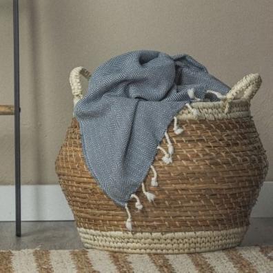 Chevron Turkish Throw with Tassels - Turkish Blanket - The Bali Market